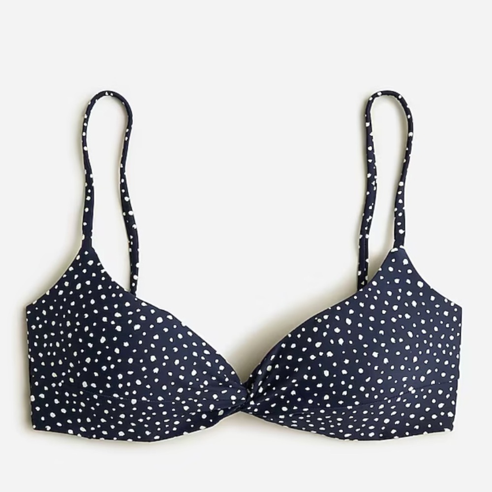 Nwt J. Crew Strappy Twist Bikini Top In Dot Women’s Plus Size 3x